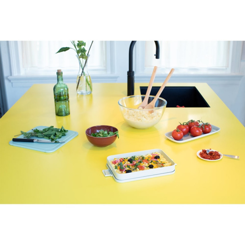 Κουτί τροφίμων Brabantia Make&Take 1006286, 1,1 l, Μέχρι 2 σάντουιτς, χωρίς BPA, επίπεδο, Γκρι