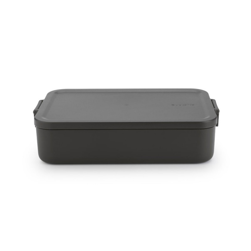 Κουτί τροφίμων Brabantia Make&Take 1006287, 2 l, Στεγανό κλείσιμο, χωρίς BPA, Σκούρο γκρι