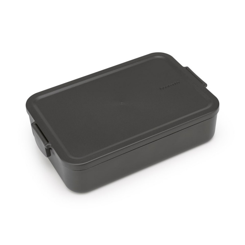 Κουτί τροφίμων Brabantia Make&Take 1006287, 2 l, Στεγανό κλείσιμο, χωρίς BPA, Σκούρο γκρι