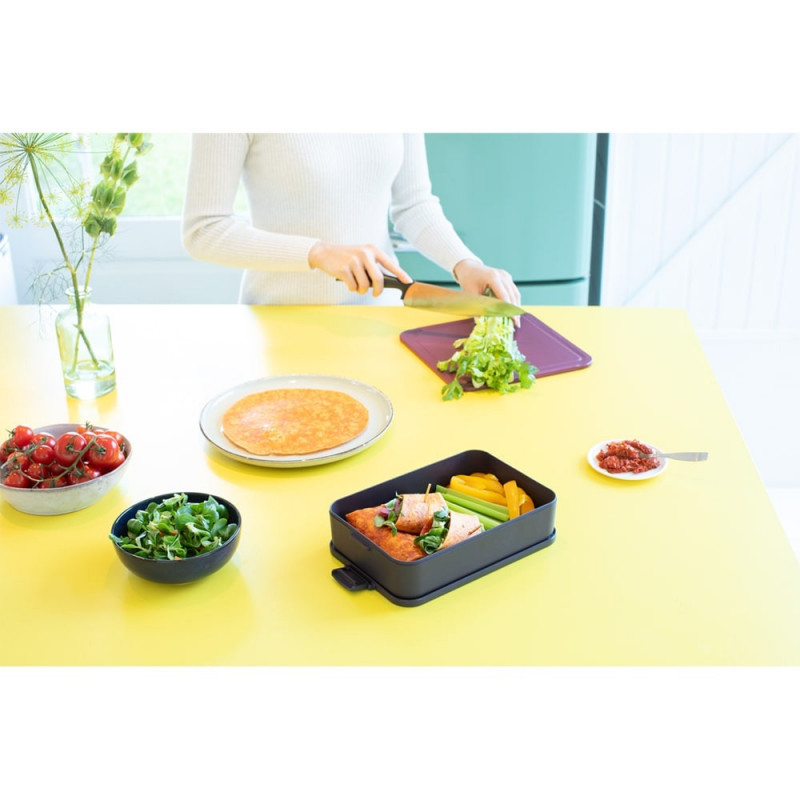 Κουτί τροφίμων Brabantia Make&Take 1006287, 2 l, Στεγανό κλείσιμο, χωρίς BPA, Σκούρο γκρι