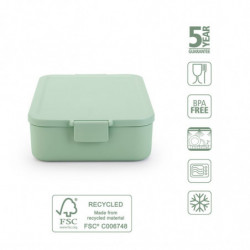 Κουτί τροφίμων Brabantia Make&Take 1006288, 2 l, Στεγανό κλείσιμο, χωρίς BPA, Πράσινο