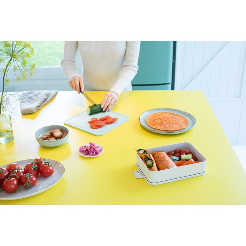 Κουτί τροφίμων Brabantia Make&Take 1006289, 2 l, Στεγανό κλείσιμο, χωρίς BPA, Ανοιχτό γκρι