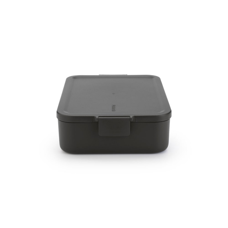 Κουτί τροφίμων Brabantia Make&Take 1006290, 2 l, Με διαχωριστικά, Στεγανό κλείσιμο, Χωρίς BPA, Σκούρο γκρι