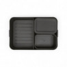 Κουτί τροφίμων Brabantia Make&Take 1006290, 2 l, Με διαχωριστικά, Στεγανό κλείσιμο, Χωρίς BPA, Σκούρο γκρι