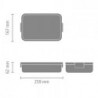 Κουτί τροφίμων Brabantia Make&Take 1006291, 2 l, Με διαχωριστικά, Στεγανό κλείσιμο, Χωρίς BPA, Πράσινο