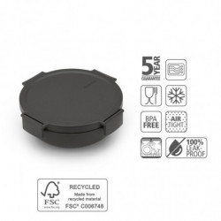 Σαλατιέρα Brabantia Make&Take 1006302, 1,3 l, Αεροστεγές κλείσιμο, χωρίς BPA, Σκούρο γκρι