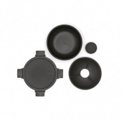 Σαλατιέρα Brabantia Make&Take 1006302, 1,3 l, Αεροστεγές κλείσιμο, χωρίς BPA, Σκούρο γκρι