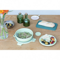 Σαλατιέρα Brabantia Make&Take 1006303, 1,3 l, Αεροστεγές κλείσιμο, χωρίς BPA, Πράσινο