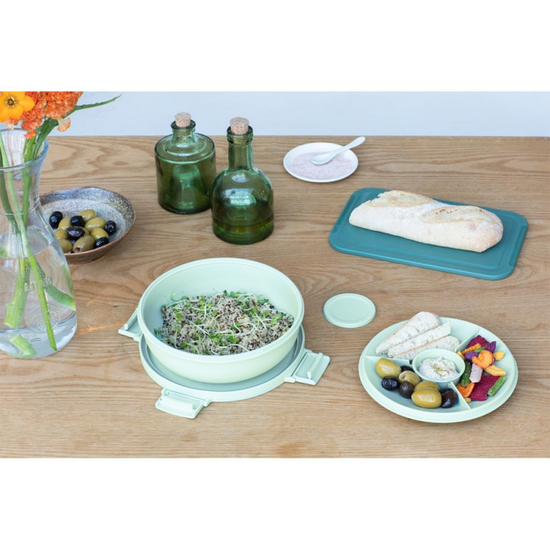 Σαλατιέρα Brabantia Make&Take 1006303, 1,3 l, Αεροστεγές κλείσιμο, χωρίς BPA, Πράσινο