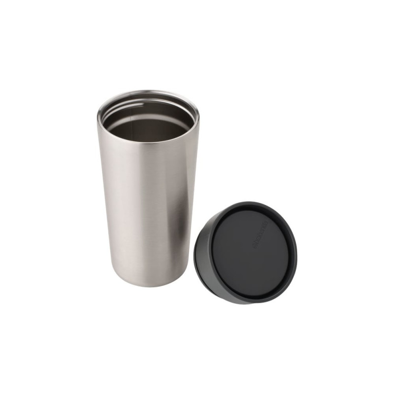 Thermo Cup Brabantia Make&Take 1008489, 360 ml, αδιάβροχο, Inox/γκρι