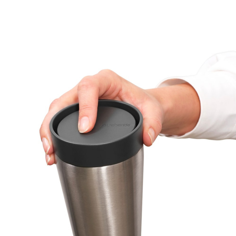Θερμοκύπελλο Brabantia Make&Take 1008491, 200 ml, χωρίς διαρροή, χωρίς BPA, σκούρο γκρι