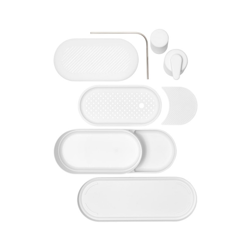 Σετ μπάνιου Brabantia SinkStyle 1008503, 3 μέρη, 200 ml, μεταλλική επίστρωση, Λευκό