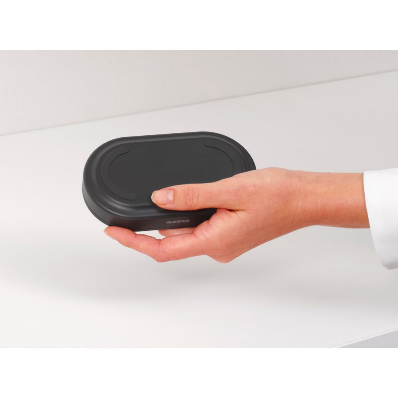 Σετ 2 δοσομετρητών Brabantia SinkStyle 1008504, Κατάλληλο για απορρυπαντικά χεριών και πιάτων, 200 ml, μεταλλική επίστρωση, Σκούρο γκρι