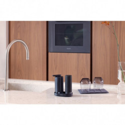 Σετ 2 δοσομετρητών Brabantia SinkStyle 1008504, Κατάλληλο για απορρυπαντικά χεριών και πιάτων, 200 ml, μεταλλική επίστρωση, Σκούρο γκρι
