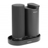 Σετ 2 δοσομετρητών Brabantia SinkStyle 1008504, Κατάλληλο για απορρυπαντικά χεριών και πιάτων, 200 ml, μεταλλική επίστρωση, Σκούρο γκρι
