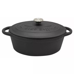 Χυτοσίδηρο Kinghoff KH 1477, 4,5 λίτρα, 29 εκ., Οβάλ σχήμα, Επαγωγή, Μαύρο