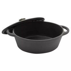 Χυτοσίδηρο Kinghoff KH 1477, 4,5 λίτρα, 29 εκ., Οβάλ σχήμα, Επαγωγή, Μαύρο