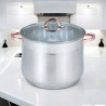 Κατσαρόλα Klausberg KB 7794, 10,7 l, 26 cm, Γυάλινο καπάκι, Πάτος πολλαπλών στρώσεων, Επαγωγή, Ανοξείδωτο ατσάλι/Ροζ χρυσό