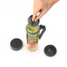Μπουκάλι Brabantia Make&Take 1006278, 500 ml, Με σουρωτήρι, Προστασία από διαρροές, Μεγάλο άνοιγμα, Σκούρο γκρι/Διαφανές