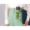 Μπουκάλι Brabantia Make&Take 1006278, 500 ml, Με σουρωτήρι, Προστασία από διαρροές, Μεγάλο άνοιγμα, Σκούρο γκρι/Διαφανές