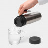 Μπουκάλι θερμότητας Brabantia Make&Take 1008487, 500 ml, διπλά τοιχώματα, χωρίς BPA, Inox/σκούρο γκρι