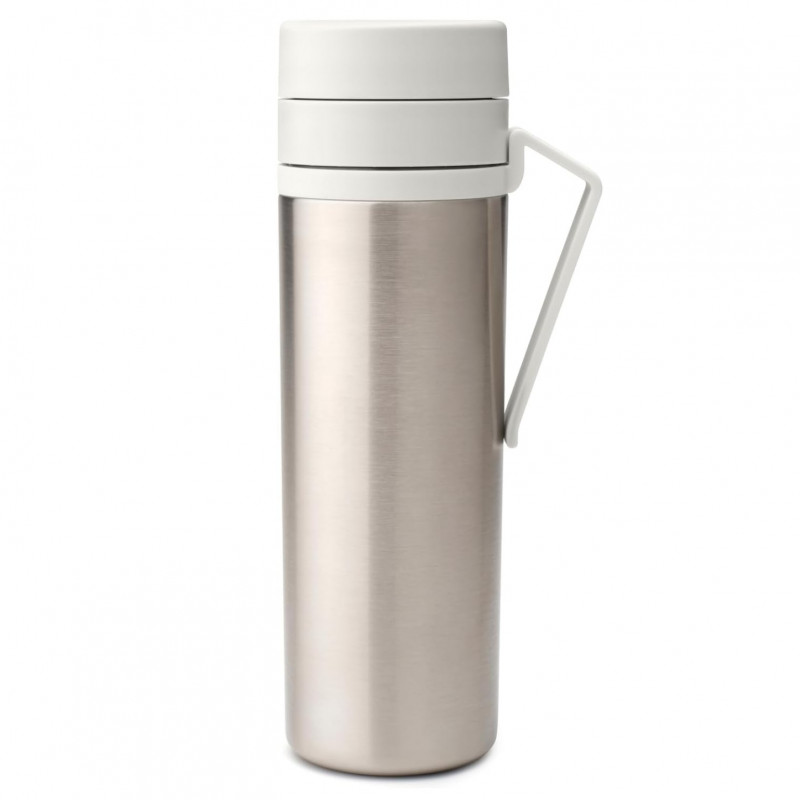 Μπουκάλι θερμότητας Brabantia Make&Take 1008488, 500 ml, διπλό τοίχωμα, χωρίς BPA, Inox/ανοιχτόχρωμο