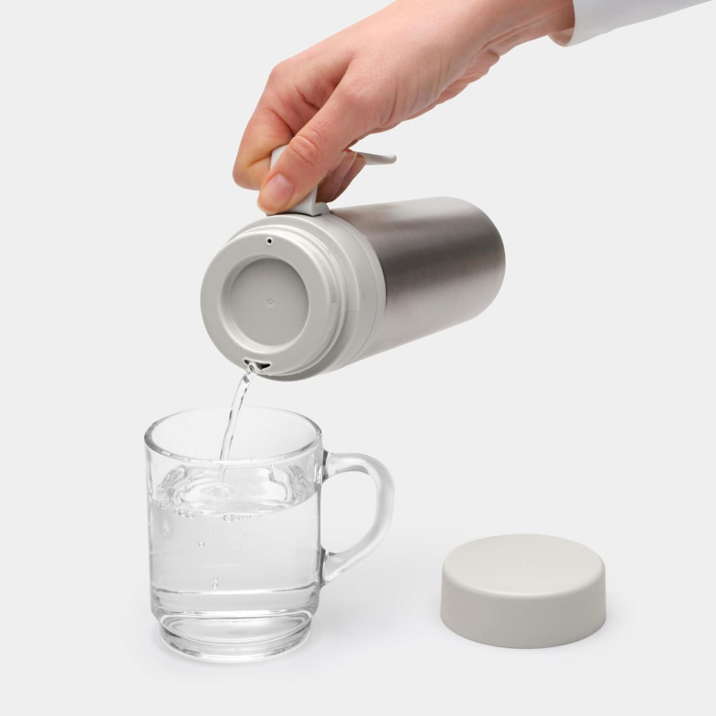 Μπουκάλι θερμότητας Brabantia Make&Take 1008488, 500 ml, διπλό τοίχωμα, χωρίς BPA, Inox/ανοιχτόχρωμο