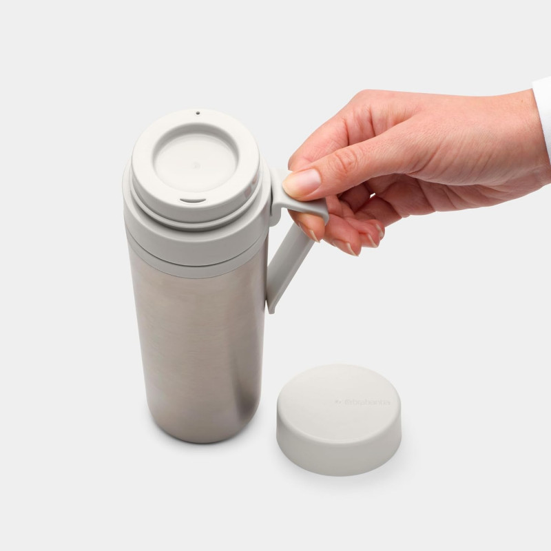 Μπουκάλι θερμότητας Brabantia Make&Take 1008488, 500 ml, διπλό τοίχωμα, χωρίς BPA, Inox/ανοιχτόχρωμο