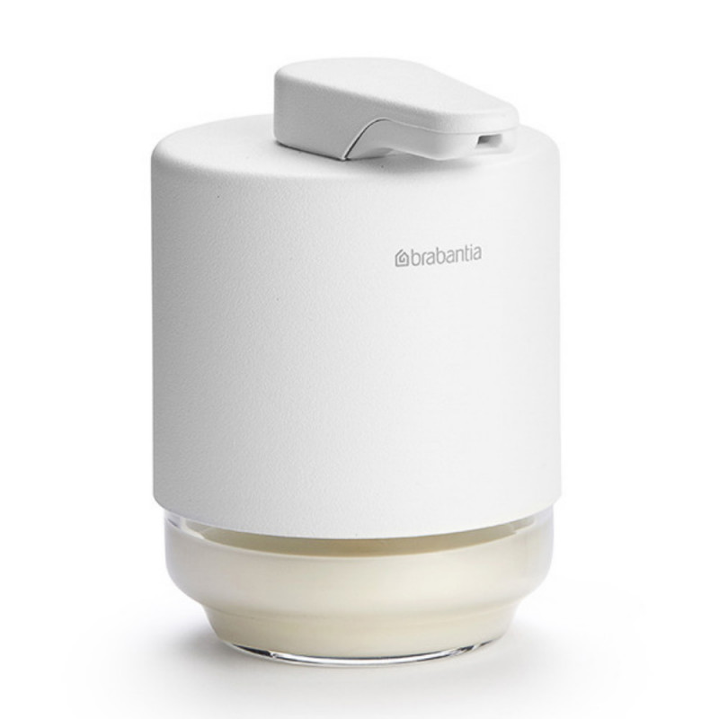 Διανομέας υγρού σαπουνιού Brabantia MindSet 1005673, 200 ml, ευρύ άνοιγμα, λευκό