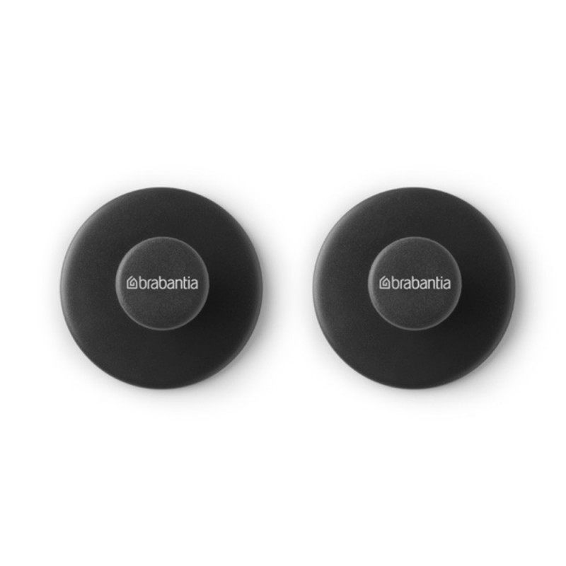 Σετ 2 κρεμάστρων Brabantia ReNew 1003485, Περιλαμβάνεται σετ τοποθέτησης, Μέχρι 2 kg, Σκούρο γκρι