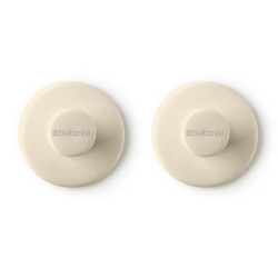 Σετ 2 κρεμάστρων Brabantia ReNew 1006268, Περιλαμβάνεται σετ τοποθέτησης, Μέχρι 2 kg, Μπεζ