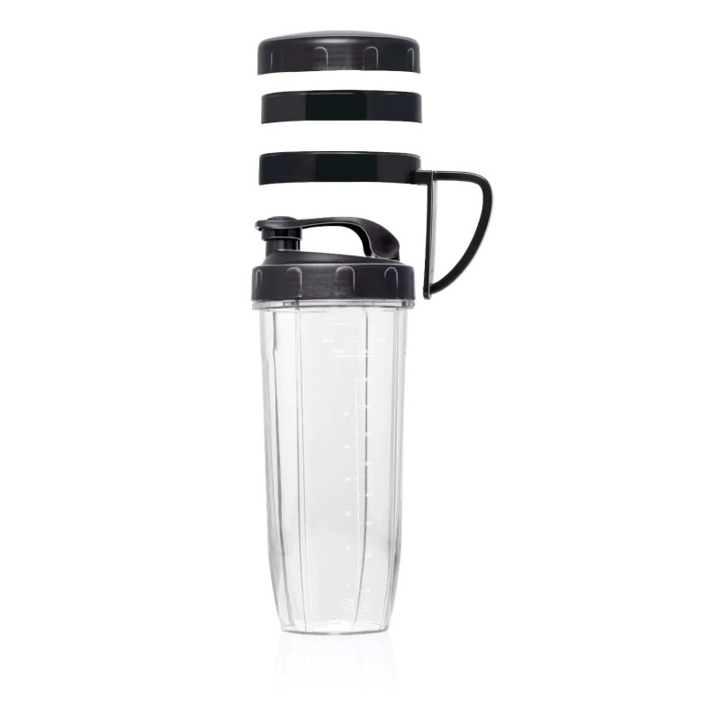 Μπλέντερ Nutri Alpina, 4 λεπίδες, 1200 W, δοχείο 1 λίτρου, χωρίς BPA, Ανοξείδωτο/Μαύρο