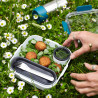Κουτί τροφίμων Black+Blum BAO-BA005, 1 l, Εσωτερικό διαμέρισμα, χωρίς BPA, ασφαλές για πλυντήριο πιάτων Λευκό/Μπλε