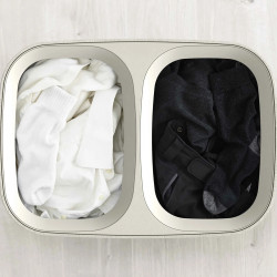 Καλάθι ρούχων Joseph Joseph Tota 50020, 90 l, Λαβές μεταφοράς, 2 διαμερίσματα, Εκρού