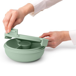 Σαλατιέρα Brabantia Make&Take 1006303, 1,3 l, Αεροστεγές κλείσιμο, χωρίς BPA, Πράσινο