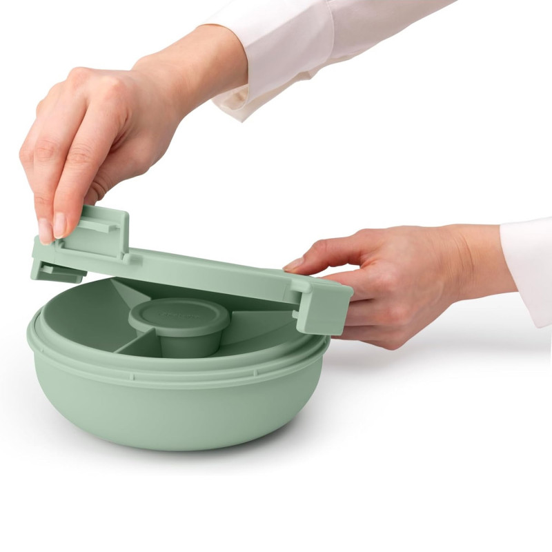 Σαλατιέρα Brabantia Make&Take 1006303, 1,3 l, Αεροστεγές κλείσιμο, χωρίς BPA, Πράσινο