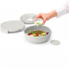 Σαλατιέρα Brabantia Make&Take 1006304, 1,3 l, Αεροστεγές κλείσιμο, χωρίς BPA, Ανοιχτό γκρι