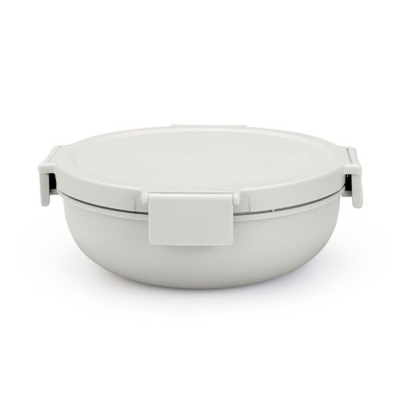 Σαλατιέρα Brabantia Make&Take 1006304, 1,3 l, Αεροστεγές κλείσιμο, χωρίς BPA, Ανοιχτό γκρι