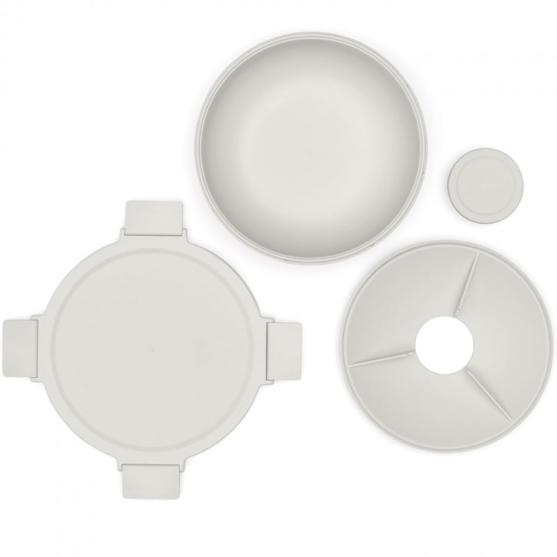 Σαλατιέρα Brabantia Make&Take 1006304, 1,3 l, Αεροστεγές κλείσιμο, χωρίς BPA, Ανοιχτό γκρι