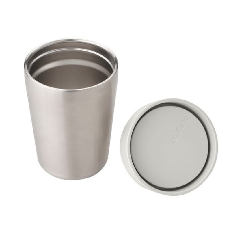 Thermal Cup Brabantia Make&Take 1008492, 200 ml, χωρίς διαρροή, χωρίς BPA, ανοιχτό γκρι