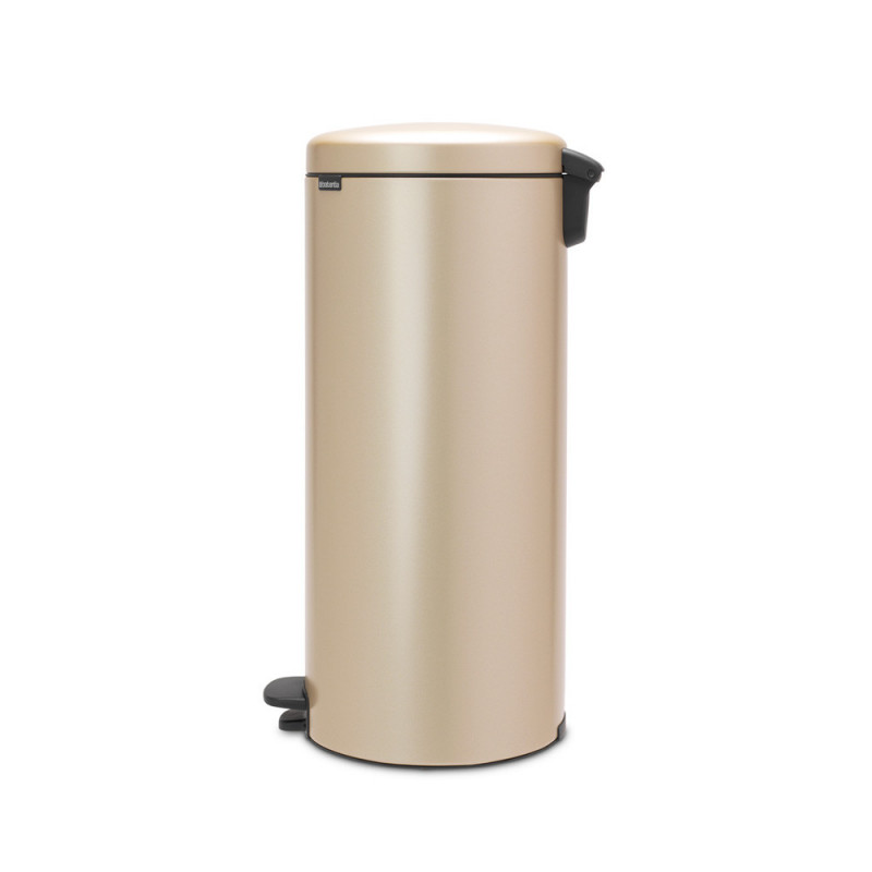 Κάδος με πεντάλ Brabantia NewIcon 1003209, 30 l, Ομαλό κλείσιμο, Αντιολισθητική βάση, Μεταλλικό χρυσό