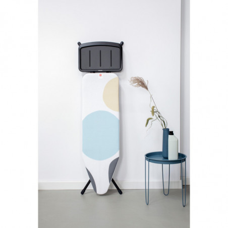 Σιδερώστρα Brabantia B 1003358, 124x38 cm, 7 θέσεις ρύθμισης, υποδοχή γεννήτριας ατμού, PerfectFlow, Λευκό/Γκρι