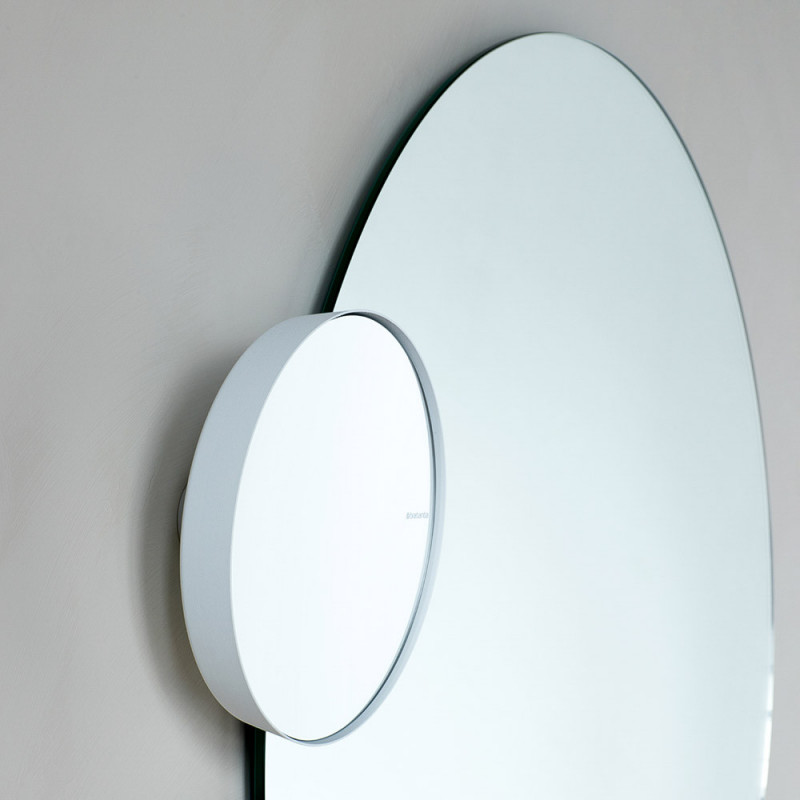 Καθρέφτης τοίχου Brabantia MindSet Mineral 1005691, 5x μεγέθυνση, Μαγνητική βάση, Ανθεκτικό στη διάβρωση, Ορυκτή επίστρωση, Λευκό