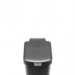 Κάδος απορριμμάτων με πεντάλ Brabantia StepUp 1008476, 10 L, Οικολογικά υλικά, Μεγάλο άνοιγμα, Σκούρο γκρι