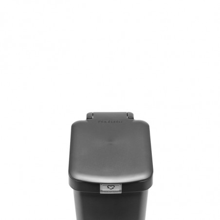 Κάδος απορριμμάτων με πεντάλ Brabantia StepUp 1008476, 10 L, Οικολογικά υλικά, Μεγάλο άνοιγμα, Σκούρο γκρι