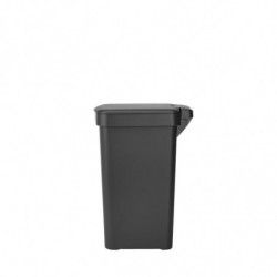 Κάδος απορριμμάτων με πεντάλ Brabantia StepUp 1008476, 10 L, Οικολογικά υλικά, Μεγάλο άνοιγμα, Σκούρο γκρι