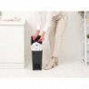 Κάδος απορριμμάτων με πεντάλ Brabantia StepUp 1008476, 10 L, Οικολογικά υλικά, Μεγάλο άνοιγμα, Σκούρο γκρι