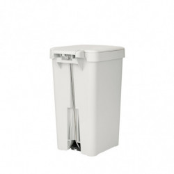 Κάδος απορριμμάτων με πεντάλ Brabantia StepUp 1008480, 16 L, Οικολογικά υλικά, Μεγάλο άνοιγμα, Ανοιχτό γκρι