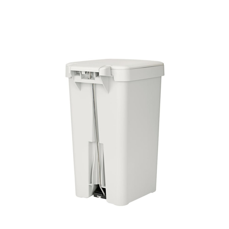 Κάδος απορριμμάτων με πεντάλ Brabantia StepUp 1008480, 16 L, Οικολογικά υλικά, Μεγάλο άνοιγμα, Ανοιχτό γκρι