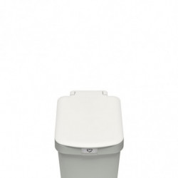 Κάδος απορριμμάτων με πεντάλ Brabantia StepUp 1008480, 16 L, Οικολογικά υλικά, Μεγάλο άνοιγμα, Ανοιχτό γκρι